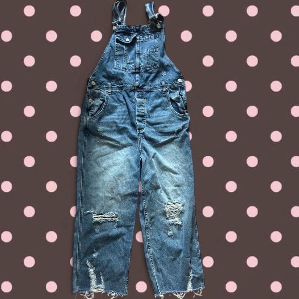We The Free light blue denim overalls - Picture 3 of 5